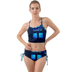 Blue Tardis Doctor Who Police Call Box Mini Tank Bikini Set by Cendanart