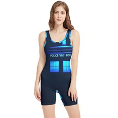 Blue Tardis Doctor Who Police Call Box Women s Wrestling Singlet by Cendanart