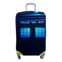 Blue Tardis Doctor Who Police Call Box Luggage Cover (small) by Cendanart