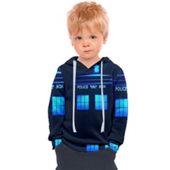 Blue Tardis Doctor Who Police Call Box Kids  Overhead Hoodie