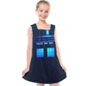 Blue Tardis Doctor Who Police Call Box Kids  Cross Back Dress View1