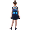 Blue Tardis Doctor Who Police Call Box Kids  Cross Back Dress View2