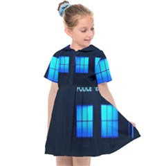 Blue Tardis Doctor Who Police Call Box Kids  Sailor Dress by Cendanart