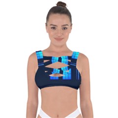 Blue Tardis Doctor Who Police Call Box Bandaged Up Bikini Top by Cendanart