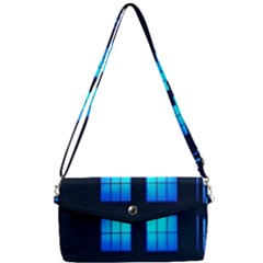 Blue Tardis Doctor Who Police Call Box Removable Strap Clutch Bag