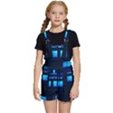 Blue Tardis Doctor Who Police Call Box Kids  Short Overalls View1