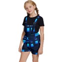 Blue Tardis Doctor Who Police Call Box Kids  Short Overalls View2