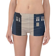 Tardis Doctor Who Minimal Minimalism Boyleg Bikini Bottoms by Cendanart