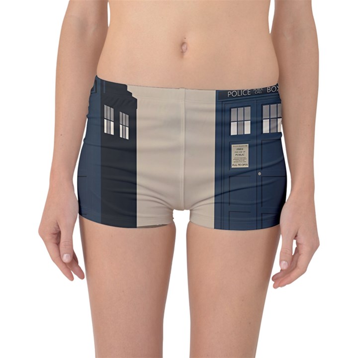 Tardis Doctor Who Minimal Minimalism Boyleg Bikini Bottoms