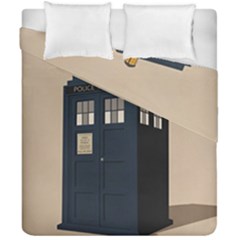 Tardis Doctor Who Minimal Minimalism Duvet Cover Double Side (california King Size)