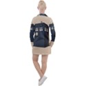 Tardis Doctor Who Minimal Minimalism Women s Long Sleeve Casual Dress View2