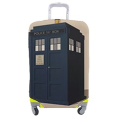 Tardis Doctor Who Minimal Minimalism Luggage Cover (medium) by Cendanart