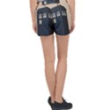 Tardis Doctor Who Minimal Minimalism Women s Velour Lounge Shorts View2