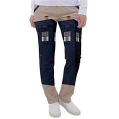 Tardis Doctor Who Minimal Minimalism Women s Casual Pants by Cendanart