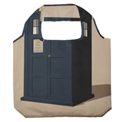 Tardis Doctor Who Minimal Minimalism Premium Foldable Grocery Recycle Bag by Cendanart