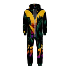 Godzilla Retrowave Hooded Jumpsuit (kids) by Cendanart