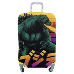 Godzilla Retrowave Luggage Cover (medium) by Cendanart