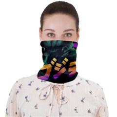 Godzilla Retrowave Face Covering Bandana (adult) by Cendanart