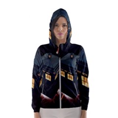 Tardis Bbc Doctor Who Dr Who Women s Hooded Windbreaker by Cendanart