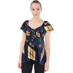 Tardis Bbc Doctor Who Dr Who Lace Front Dolly Top by Cendanart