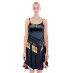 Tardis Bbc Doctor Who Dr Who Spaghetti Strap Velvet Dress by Cendanart