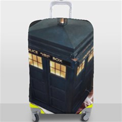 Tardis Bbc Doctor Who Dr Who Luggage Cover (large) by Cendanart