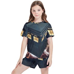 Tardis Bbc Doctor Who Dr Who Kids  T-shirt And Sports Shorts Set by Cendanart