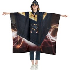 Tardis Bbc Doctor Who Dr Who Women s Hooded Rain Ponchos by Cendanart