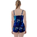 Tardis Doctor Who Space Galaxy Tie Front Two Piece Tankini View2