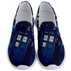 Tardis Doctor Who Space Galaxy Men s Lightweight Slip Ons by Cendanart