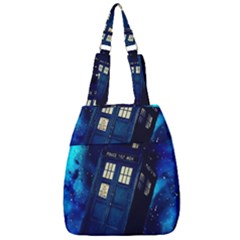 Tardis Doctor Who Space Galaxy Center Zip Backpack by Cendanart