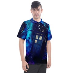 Tardis Doctor Who Space Galaxy Men s Polo T-shirt by Cendanart