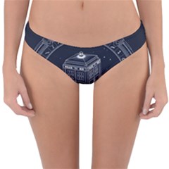 Doctor Who Bbc Tardis Reversible Hipster Bikini Bottoms by Cendanart