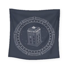 Doctor Who Bbc Tardis Square Tapestry (small) by Cendanart