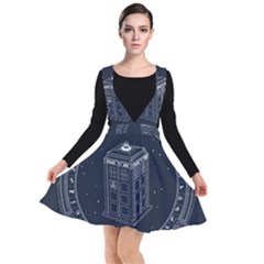 Doctor Who Bbc Tardis Plunge Pinafore Dress by Cendanart