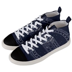 Doctor Who Bbc Tardis Men s Mid-top Canvas Sneakers by Cendanart