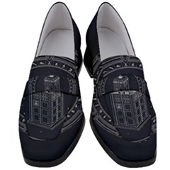 Doctor Who Bbc Tardis Women s Chunky Heel Loafers by Cendanart