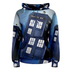 Tardis Doctor Who Space Blue Women s Pullover Hoodie by Cendanart