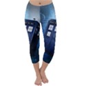 Tardis Doctor Who Space Blue Capri Winter Leggings  View1