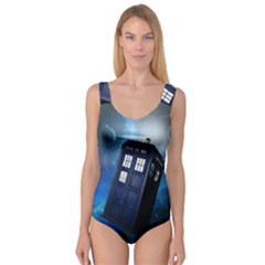 Tardis Doctor Who Space Blue Princess Tank Leotard  by Cendanart