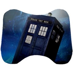 Tardis Doctor Who Space Blue Head Support Cushion by Cendanart