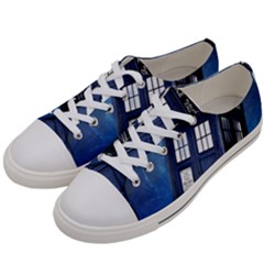 Tardis Doctor Who Space Blue Women s Low Top Canvas Sneakers by Cendanart