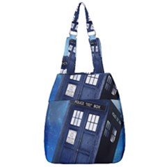 Tardis Doctor Who Space Blue Center Zip Backpack by Cendanart