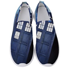 Tardis Doctor Who Space Blue Men s Slip On Sneakers by Cendanart