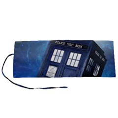 Tardis Doctor Who Space Blue Roll Up Canvas Pencil Holder (s) by Cendanart