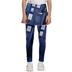 Tardis Doctor Who Space Blue Kids  Skirted Pants by Cendanart