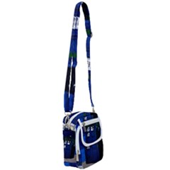 Stuck Tardis Beach Doctor Who Police Box Sci-fi Shoulder Strap Belt Bag by Cendanart