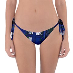 Stuck Tardis Beach Doctor Who Police Box Sci-fi Reversible Bikini Bottoms by Cendanart