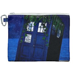 Stuck Tardis Beach Doctor Who Police Box Sci-fi Canvas Cosmetic Bag (xxl) by Cendanart