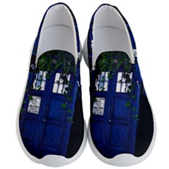 Stuck Tardis Beach Doctor Who Police Box Sci-fi Men s Lightweight Slip Ons by Cendanart